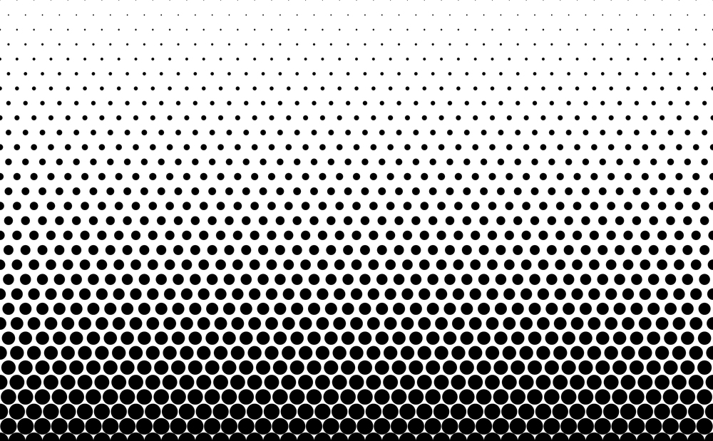 Seamless halftone vector background.Filled with black circles .Short fade out. 31 figures in height.. Seamless halftone vector background.Short fade out. 31 figures in height.