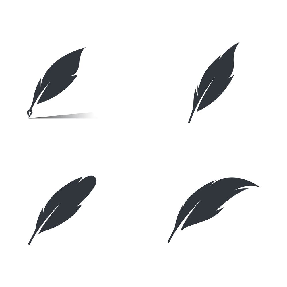 Feather logo vector icon illustration design