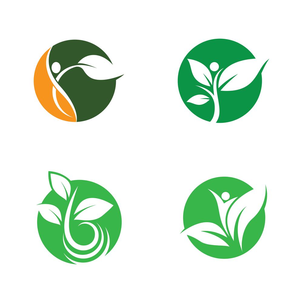 Leaf  logo vector icon illustration