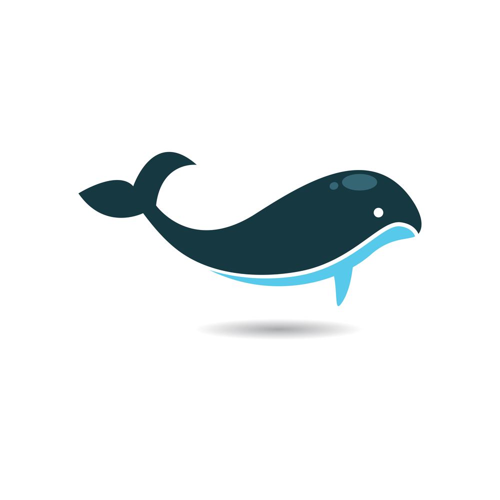 Baby whale icon logo creative vector illustration