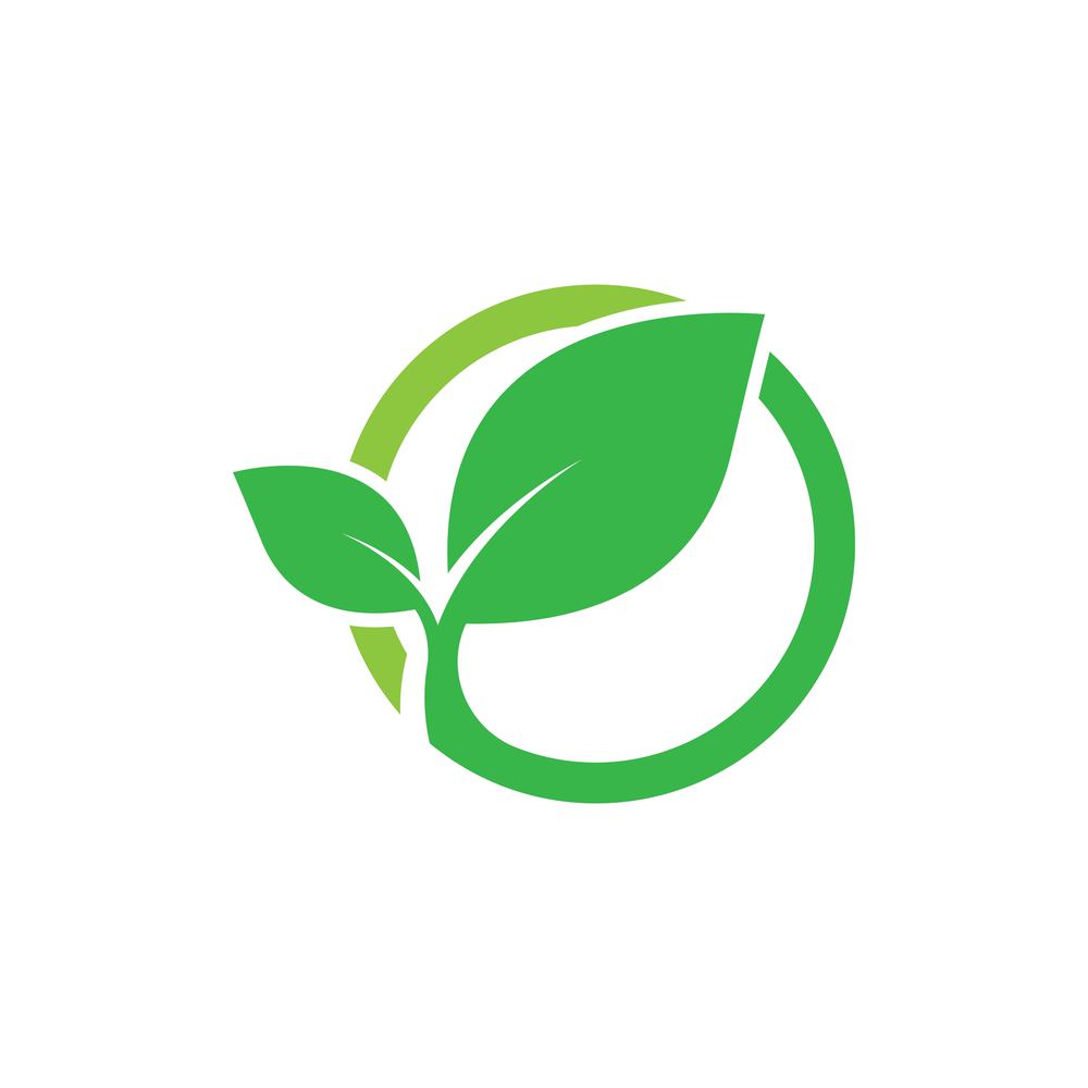 Leaf icon logo vector illustration