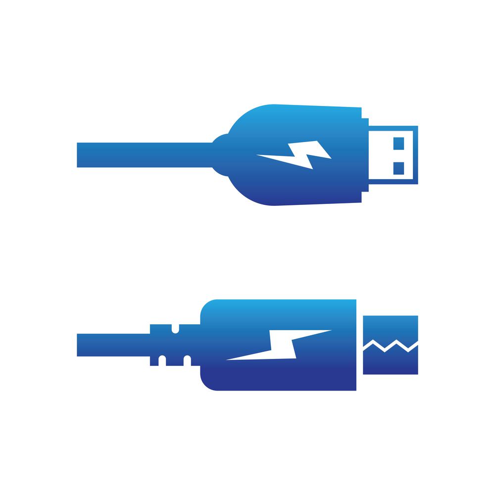 Usb portable storage logo icon design