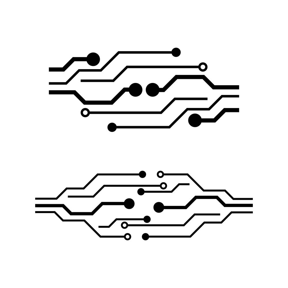 Circuit logo template vector icon  design
