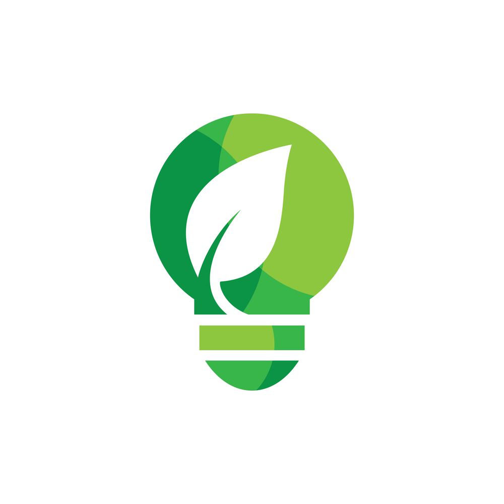 Eco energy icon logo template vector illustration