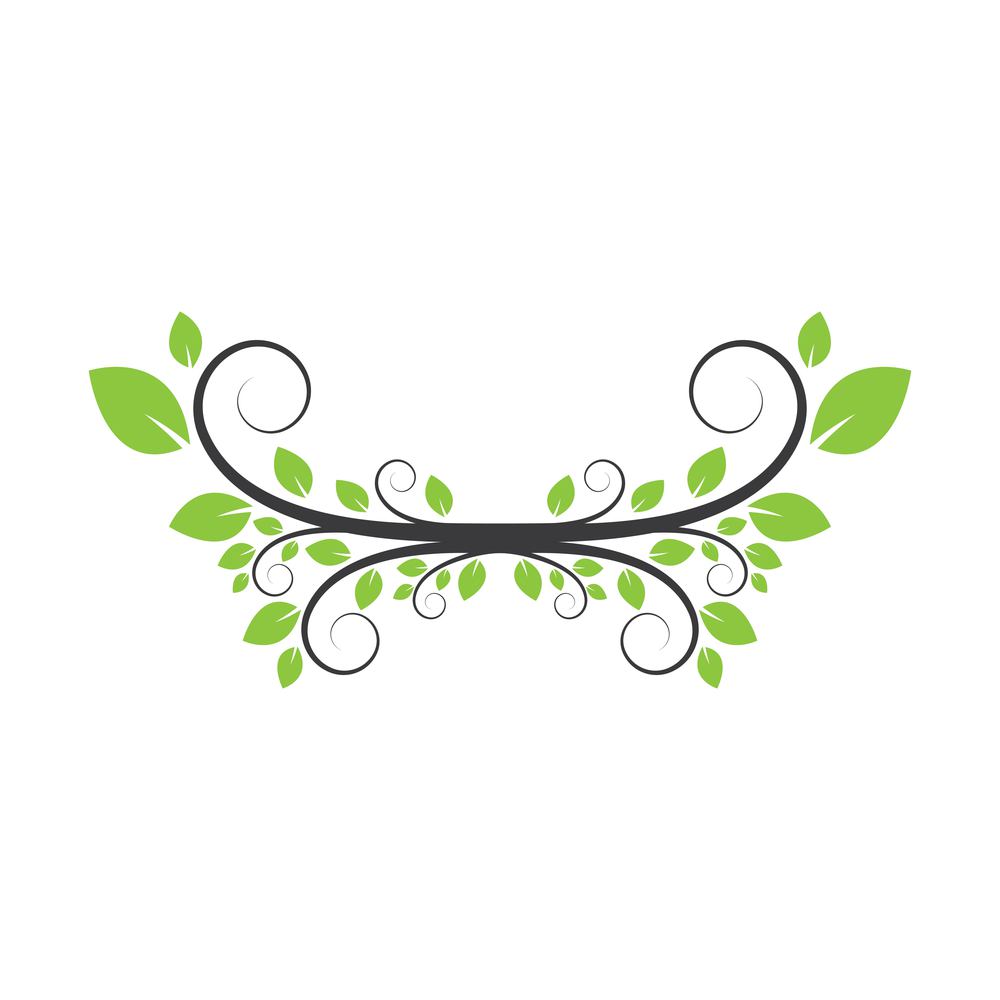 Green leaf logo template vector design