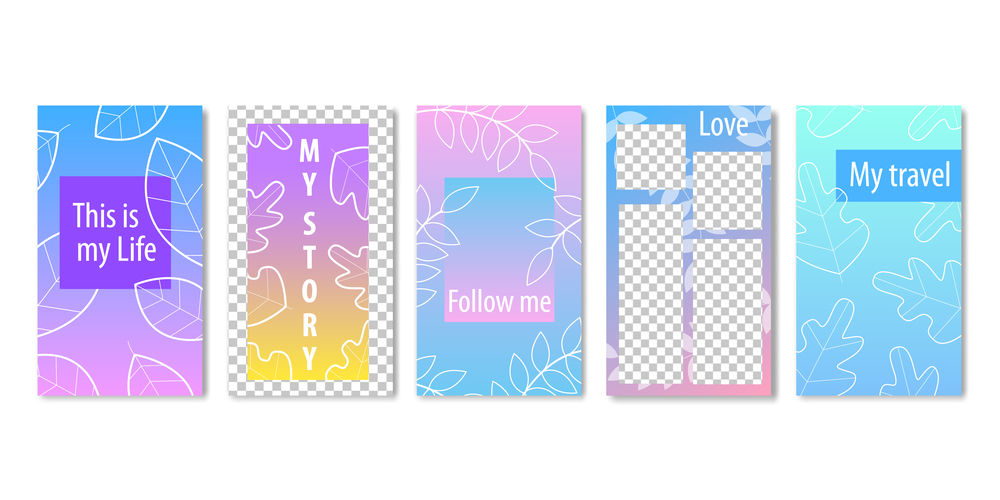 My Life Story Love Follow Me Travel Instagram Highlight Cover Vector Illustration. Insta Stories Frame Template Social Media Banner Content Personal Photo Blog Mobile Phone Application. My Life Story Love Social Media Highlight Cover