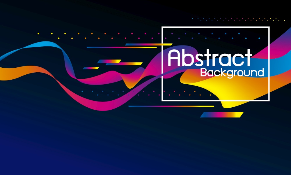 Abstract colorful flow design with copy space vector illustration