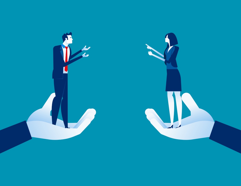 Business partner discussing. Concept business vector, Supporting, Hands, Agreement