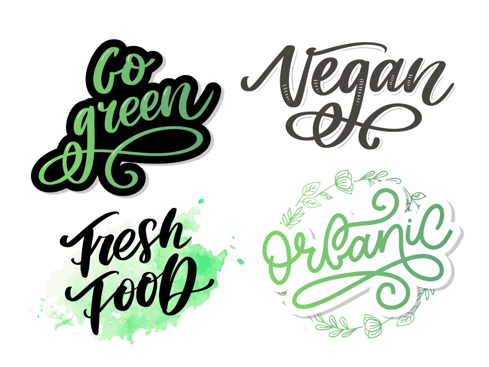 Go Green Creative Eco Vector Concept. Nature Friendly Brush Pen Lettering Composition On Distressed. Go Green Creative Eco Vector Concept. Nature Friendly Brush Pen Lettering Composition On Distressed Background