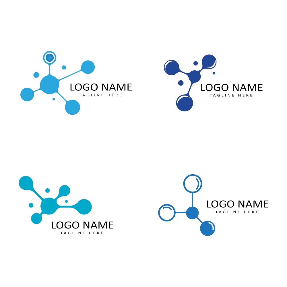 molecule ilustration vector icon template and symbol