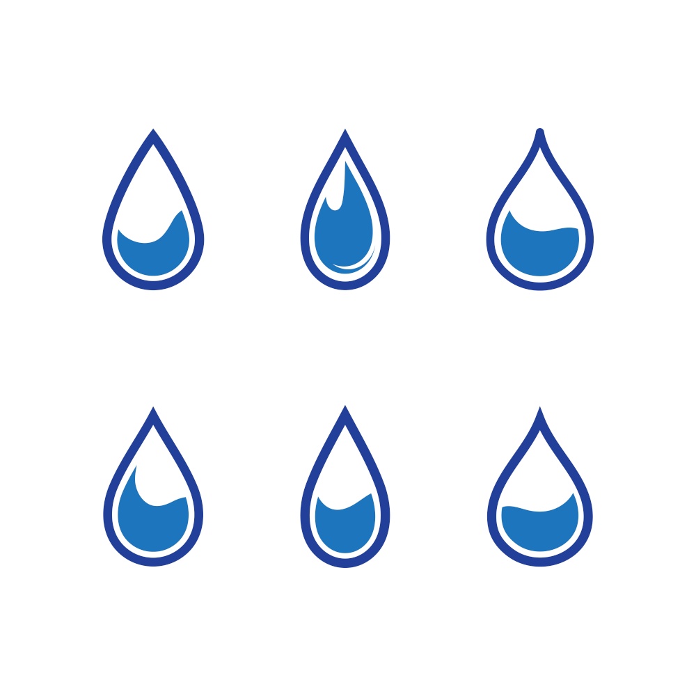 Set of Water drop Logo Template vector illustration design