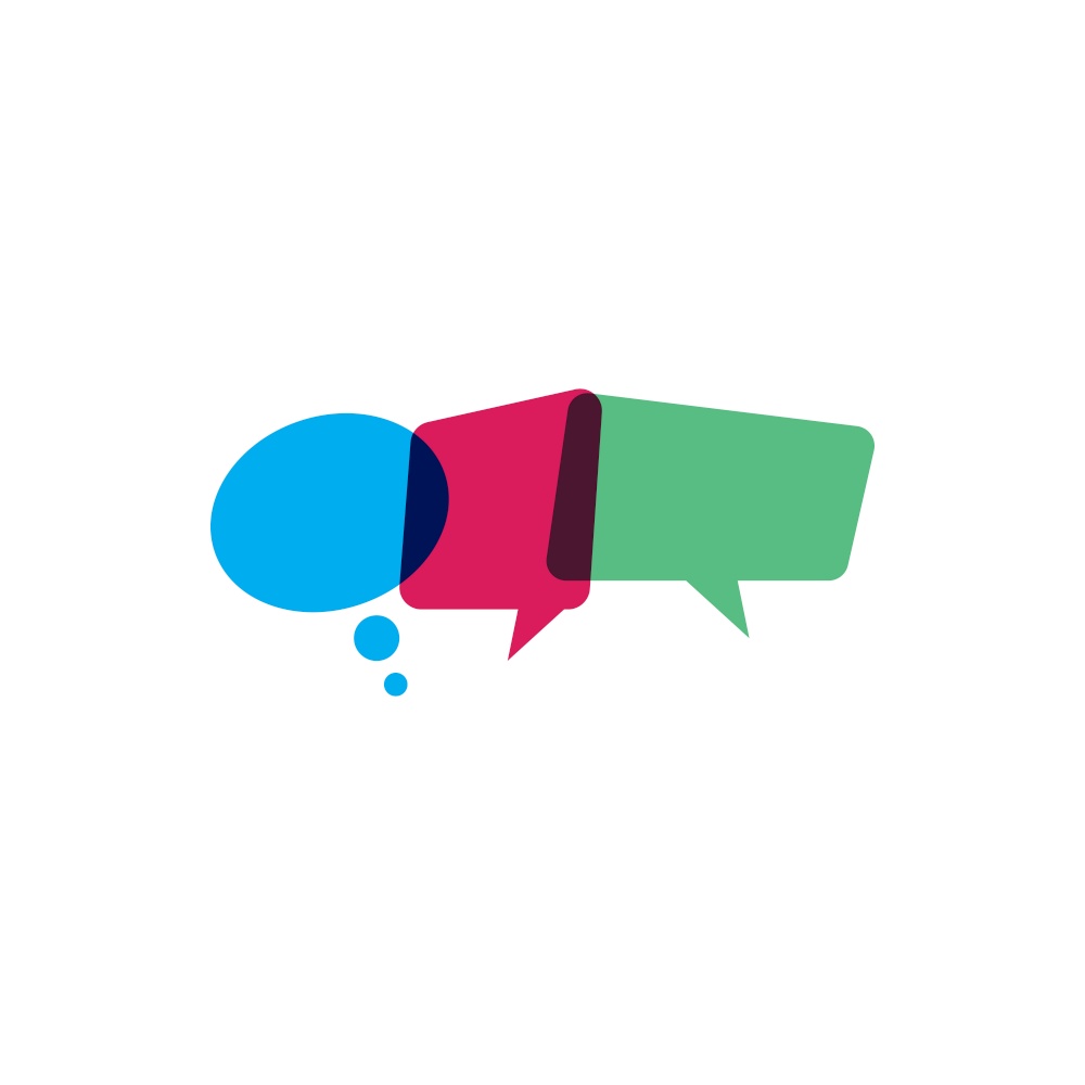 Speech Bubble Icon Vector Illustration Logo Template
