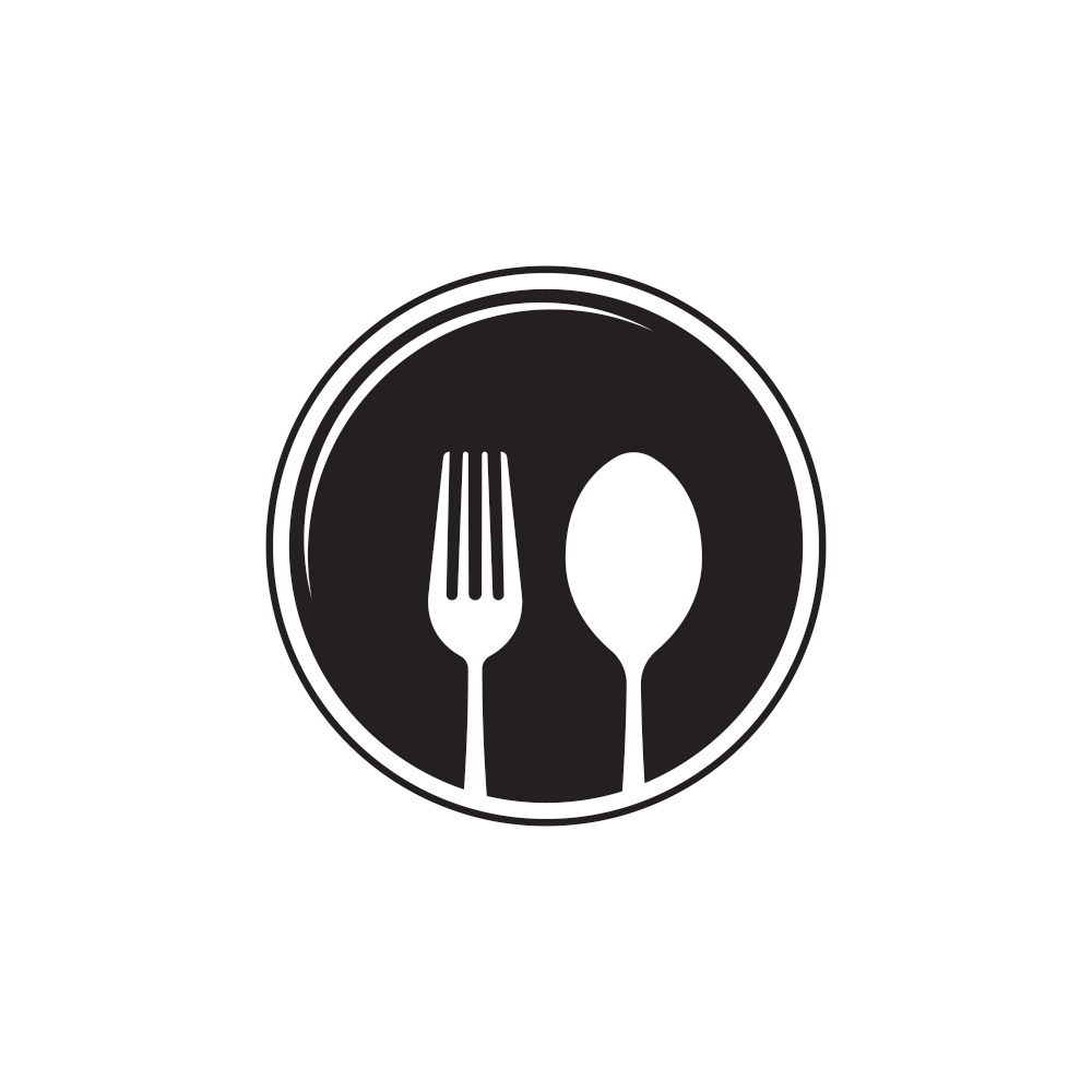 Fork, knife and spoon icon logo vector template.design for restaurant.
