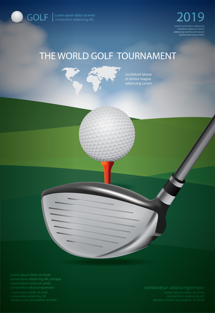 Poster Golf Champion Vector Illustration