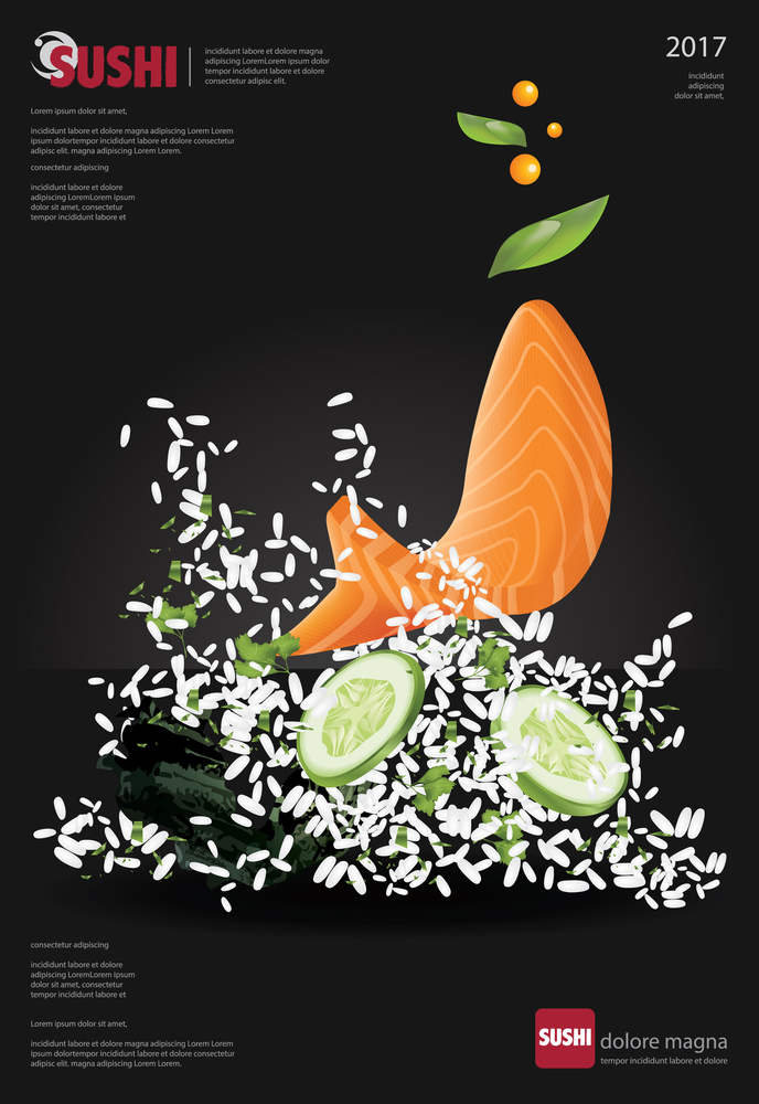 Poster of Sushi Restaurant Vector illustration