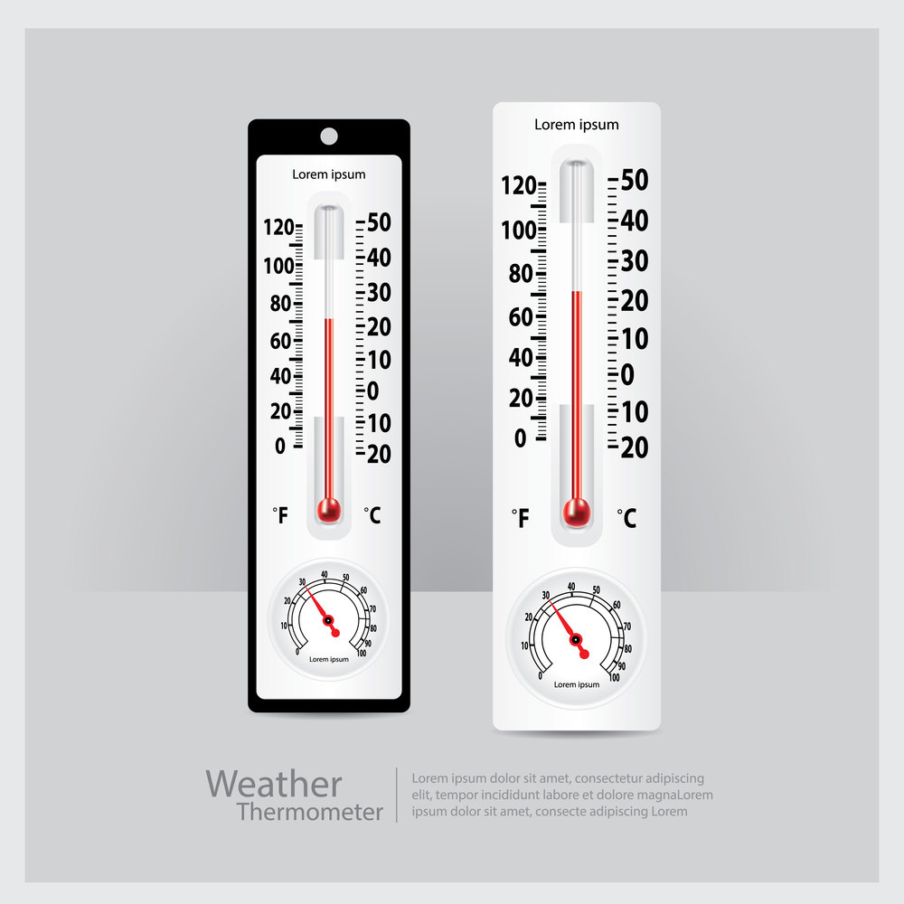 Weather thermometer isolated vector illustration
