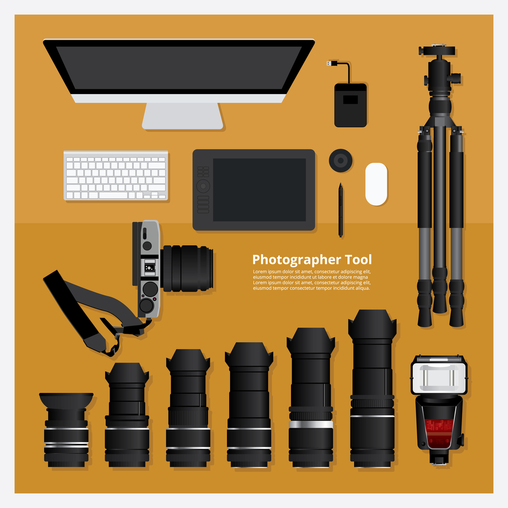Photographer Tool Vector Illustration