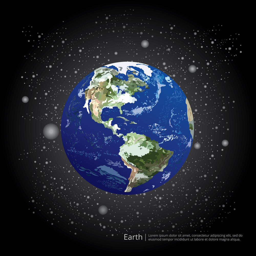 Planet The Earth Vector Illustration