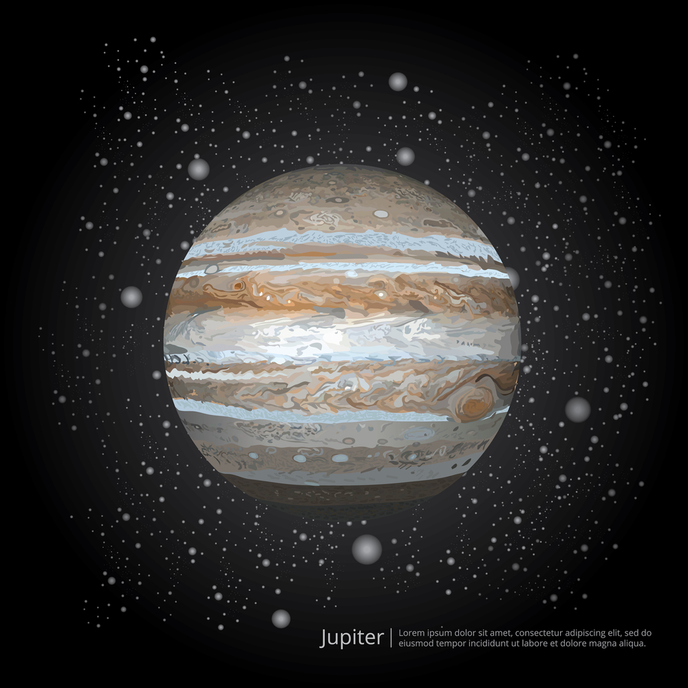 Planet The Stars Jupiter Vector Illustration
