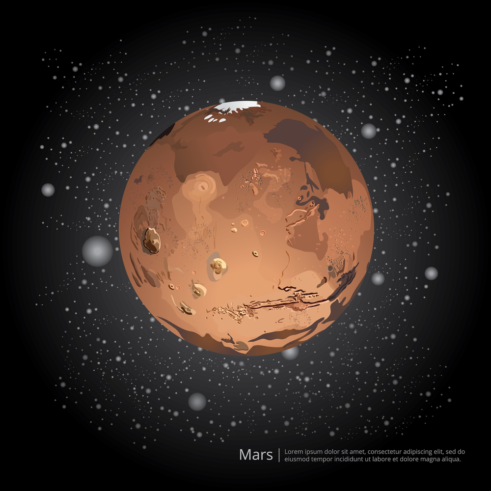 Planet Mars Vector Illustration