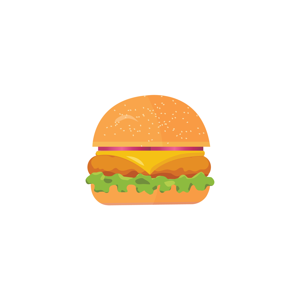 Burger Vector Illustration on white