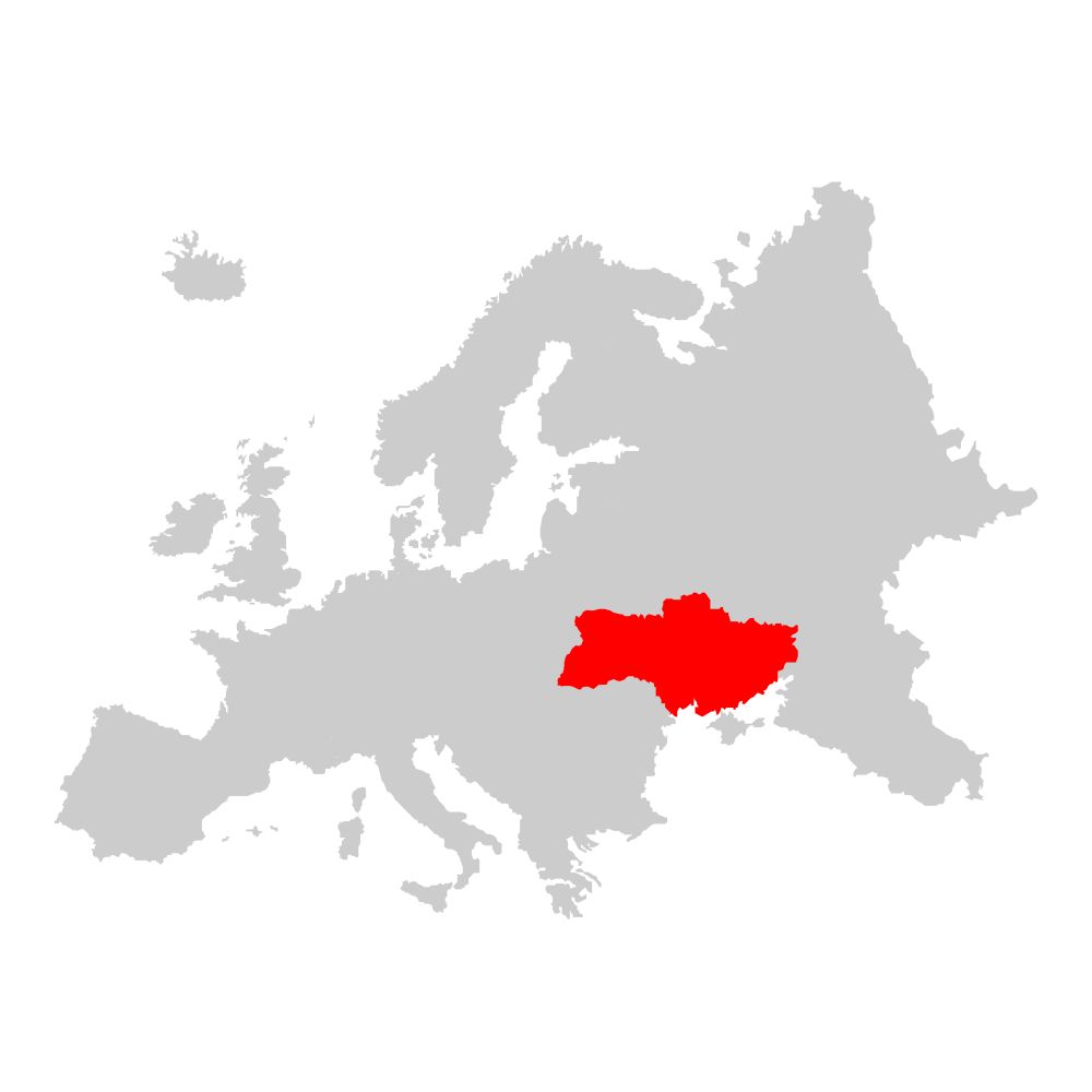 Map of Ukraine. Vector.