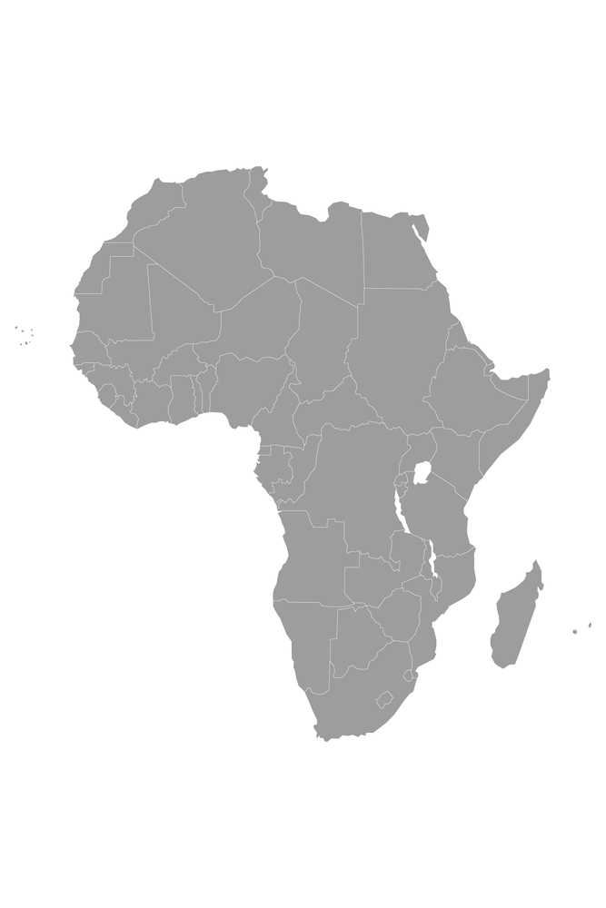 Africa world map graphic vector
