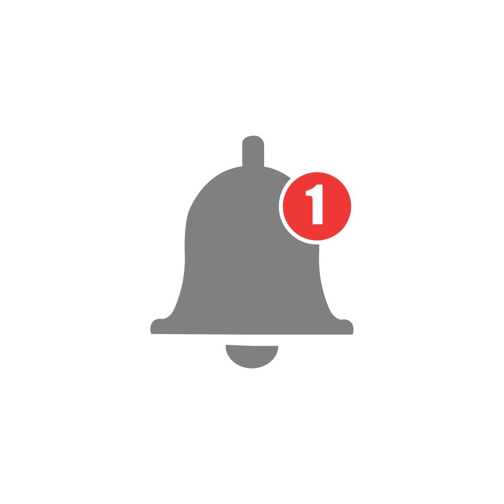 Message bell icon. Doorbell icons for apps like youtube, alert ringing or subscriber alarm symbol, channel messaging reminders bells - Vector illustration. Message bell icon. Doorbell icons for apps like youtube, alert ringing or subscriber alarm symbol