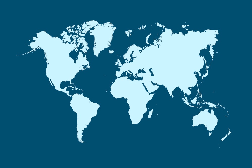 World map color vector modern