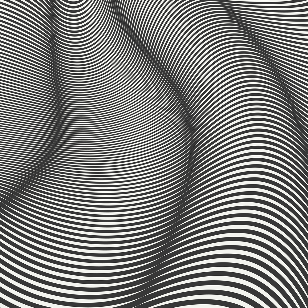 Mobious wave stripe. Geometric line abstract seamless pattern. Black wavy stripes. Optical design illusion. Wrapping paper. Vector illustration. Background. Graphic texture. Wallpaper.. Mobious wave stripe. Geometric line abstract seamless pattern. Black and white wavy stripes. Optical design illusion. Wrapping paper. Vector illustration. Background. Graphic texture. Wallpaper.