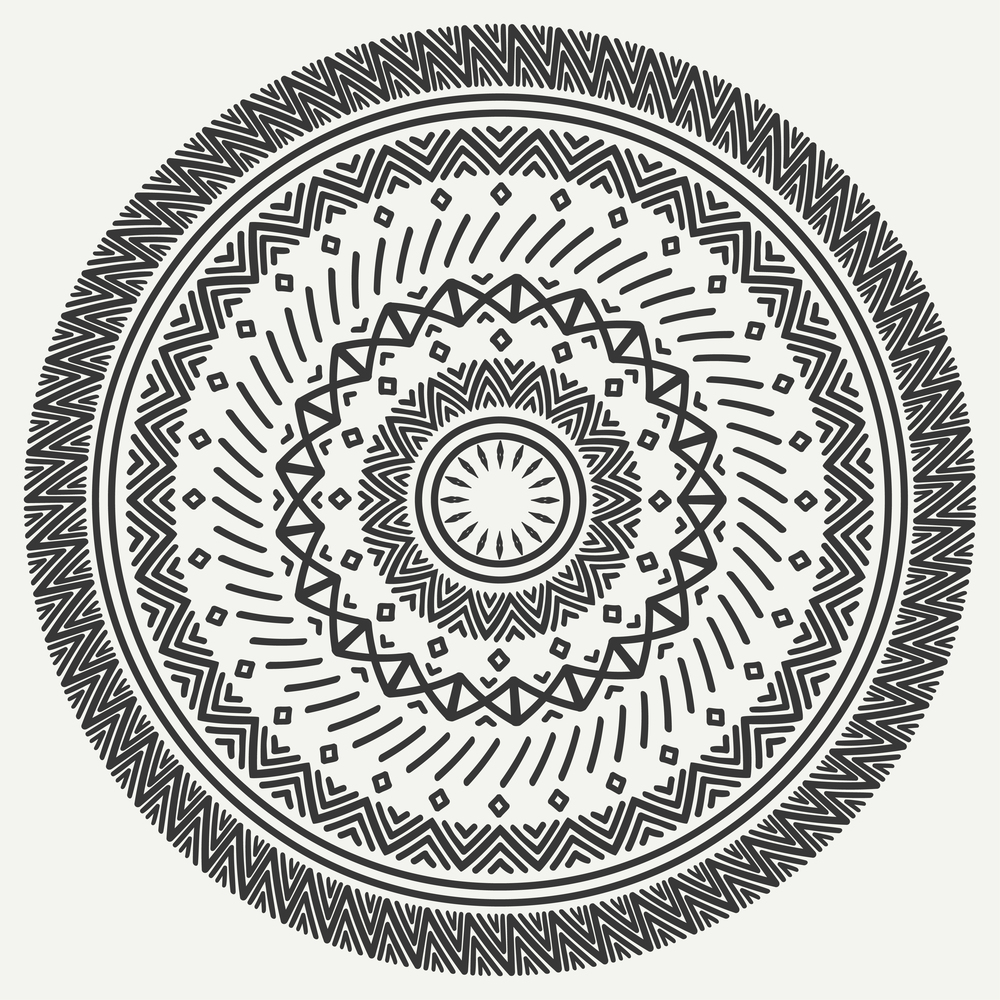 Ethnic mandala. Tribal hand drawn line geometric seamless pattern. Border. Doodles. Native vector illustration. Background. African mexican indian oriental ornament. Henna tattoo style. Circle. Ethnic mandala. Tribal hand drawn line geometric seamless pattern. Border. Doodles. Native vector illustration. Background. African, mexican, indian, oriental ornament. Henna tattoo style. Circle art