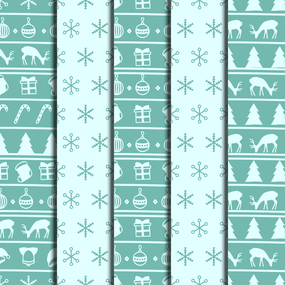 Merry Christmas and Happy New Year 2017. Christmas season hand drawn seamless pattern. Vector illustration. Doodle style. Decorations. Winter holiday backgrounds for design. Set. Blue. Merry Christmas and Happy New Year 2017. Christmas season hand drawn seamless pattern. Vector illustration. Doodle style. Decorations. Winter holiday backgrounds for design. Snowflakes. Set. Blue