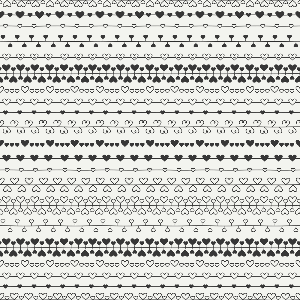 Hand drawn romantic seamless pattern with hearts. Valentine day romantic pattern. Vector illustration. Doodles. Background. Wrapping paper. Print. Graphic texture for design wallpaper.. Hand drawn romantic seamless pattern with hearts. Valentine day vintage romantic pattern. Vector illustration. Doodles. Background. Wrapping paper. Print. Graphic texture for design wallpaper.