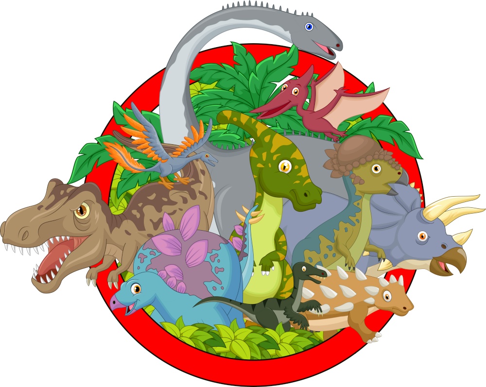 Collection dinosaur character