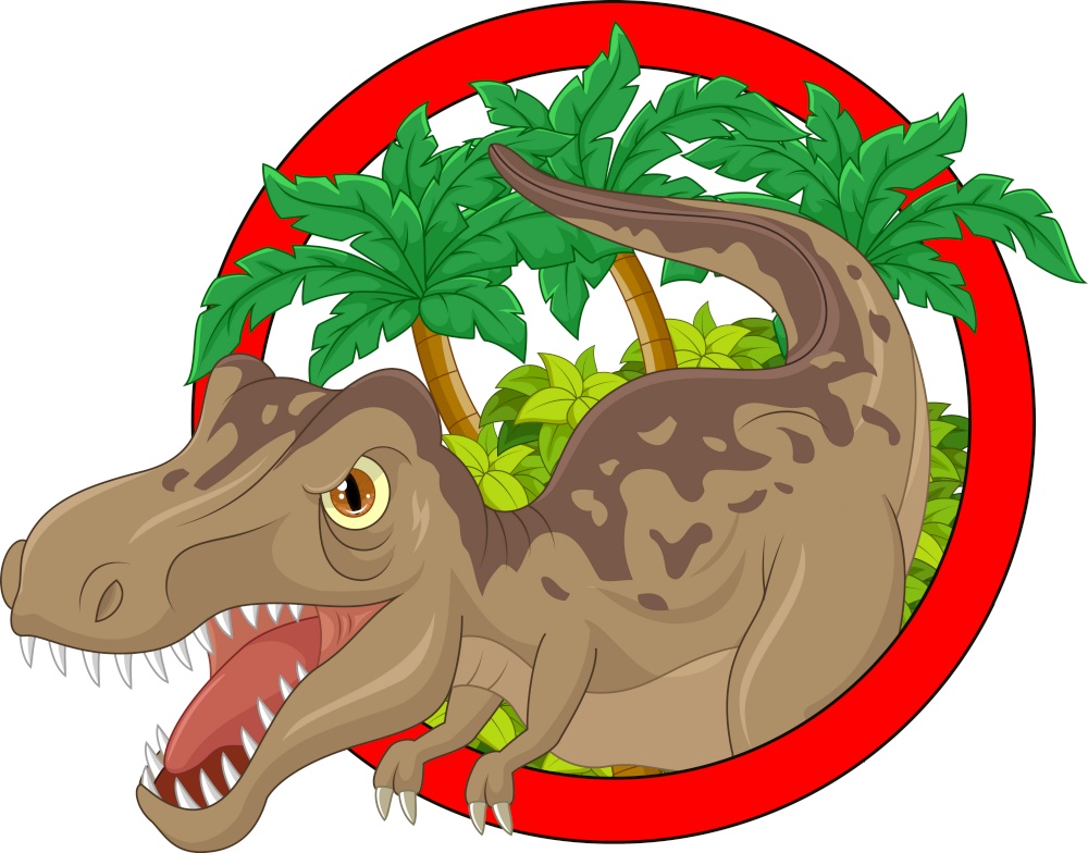 Cartoon big dinosaur illustration