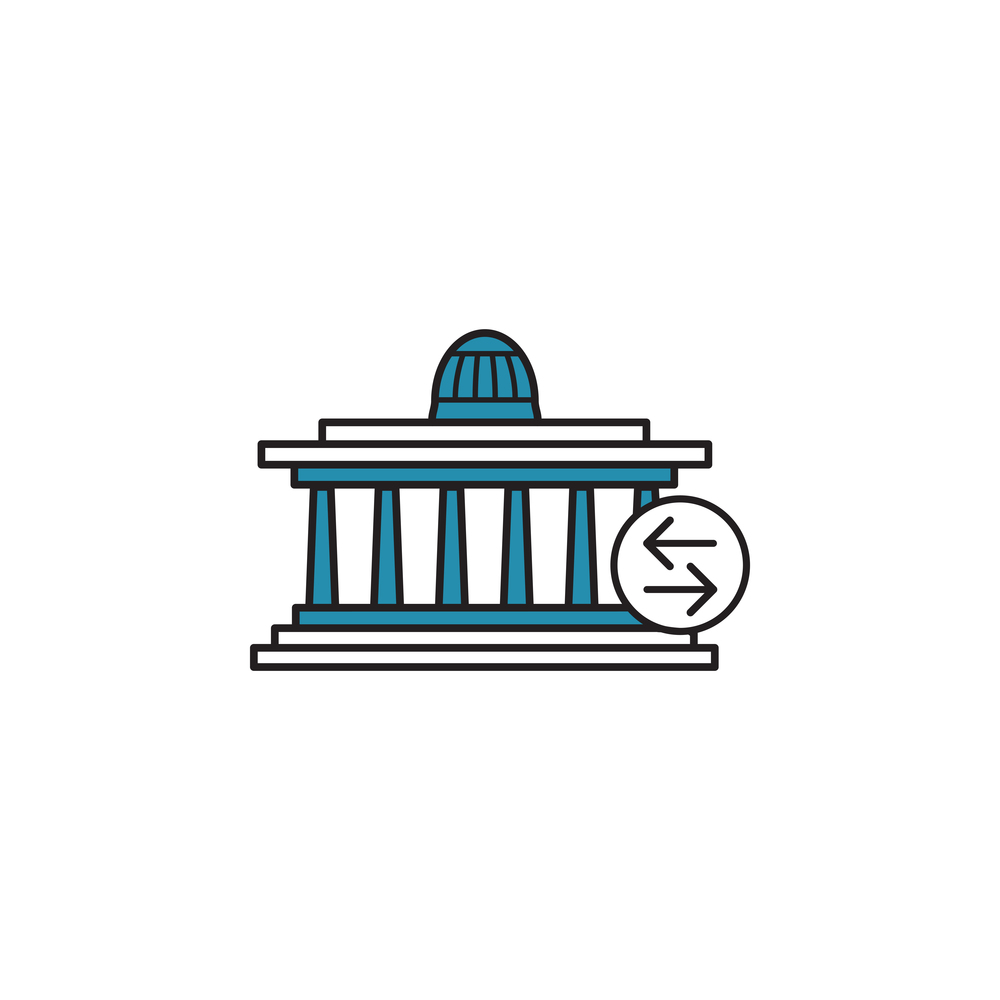 Bank building icon design template