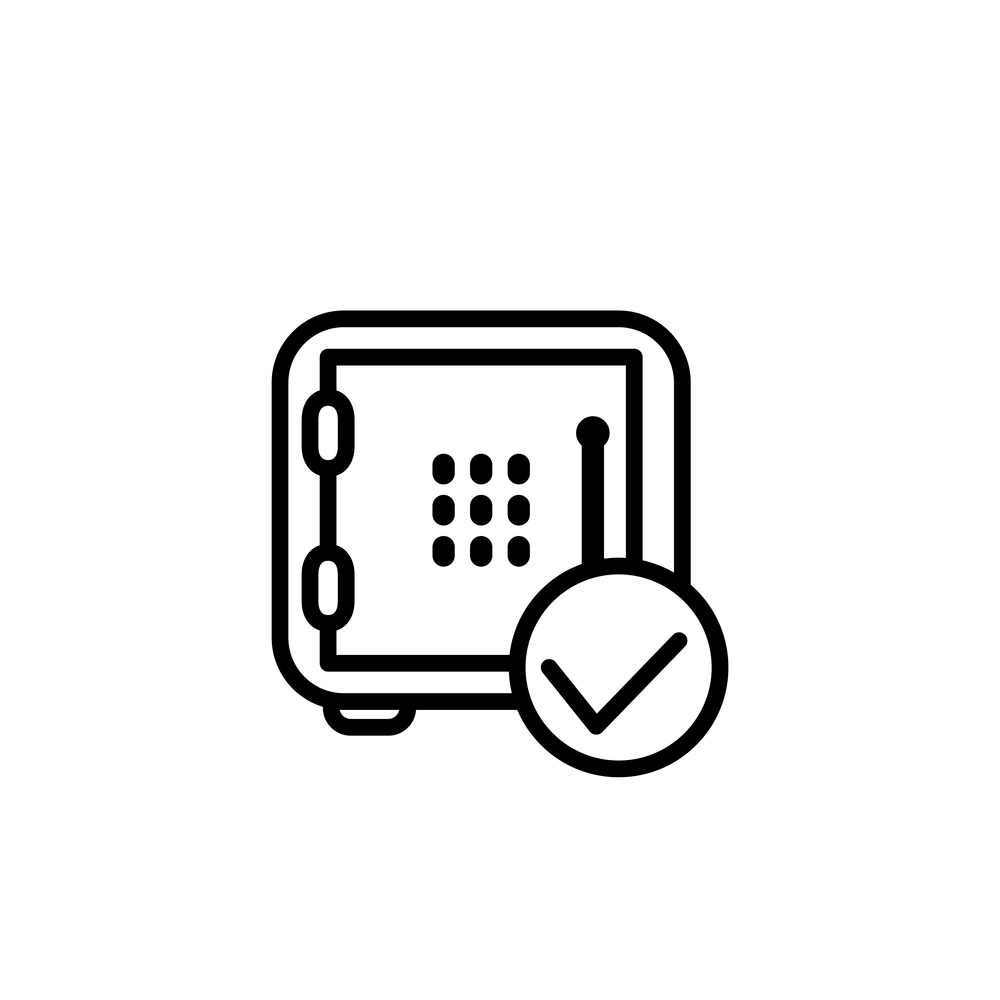 Safe box icon design vector
