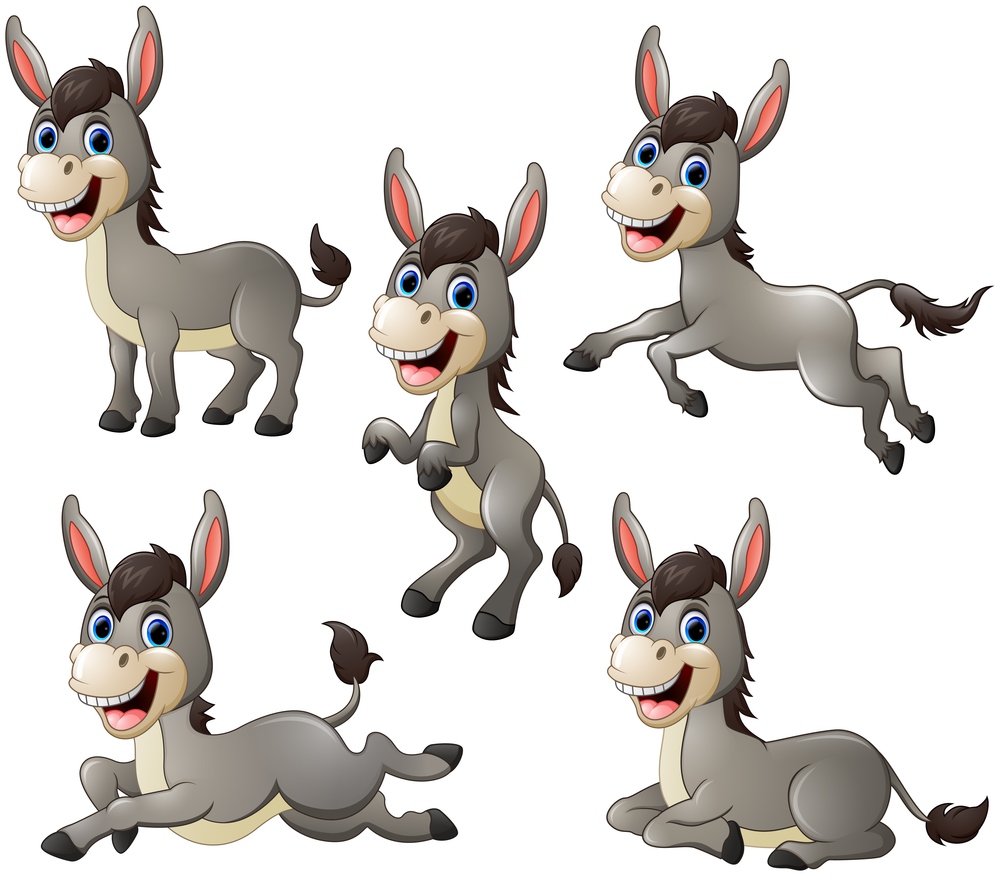 A Donkey cartoon set collection