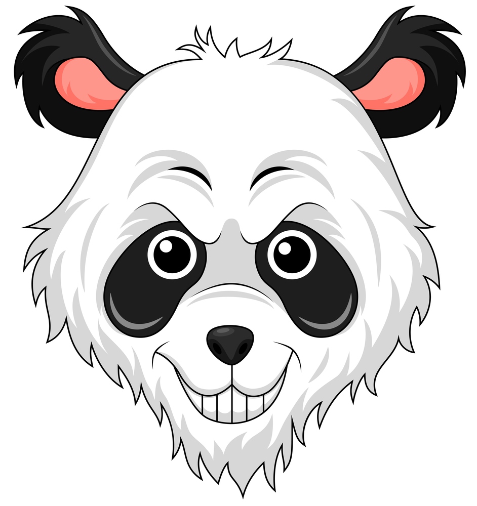 Vector illustration of Panda head mascot