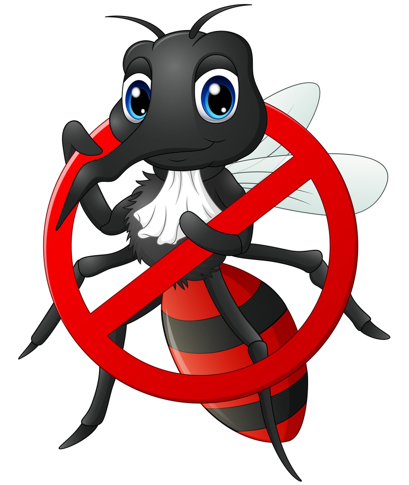 Cartoon illustration of Stop Mosquito