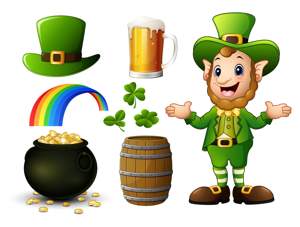 Vector illustration of St Patrick Day elements collection