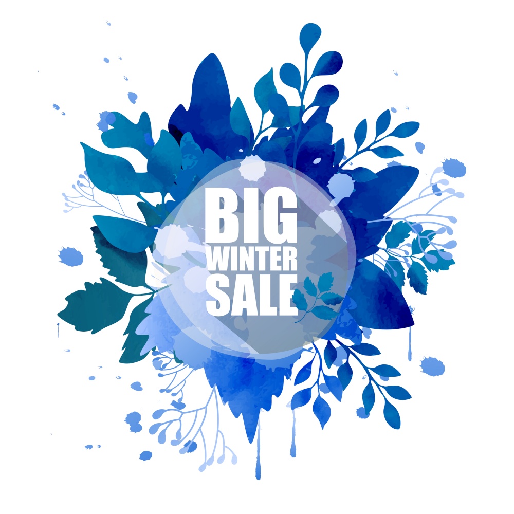 Big Winter Sale background.vector