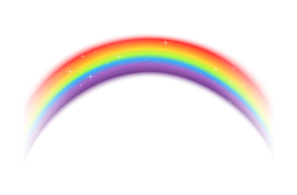 Rainbow isolated on white background