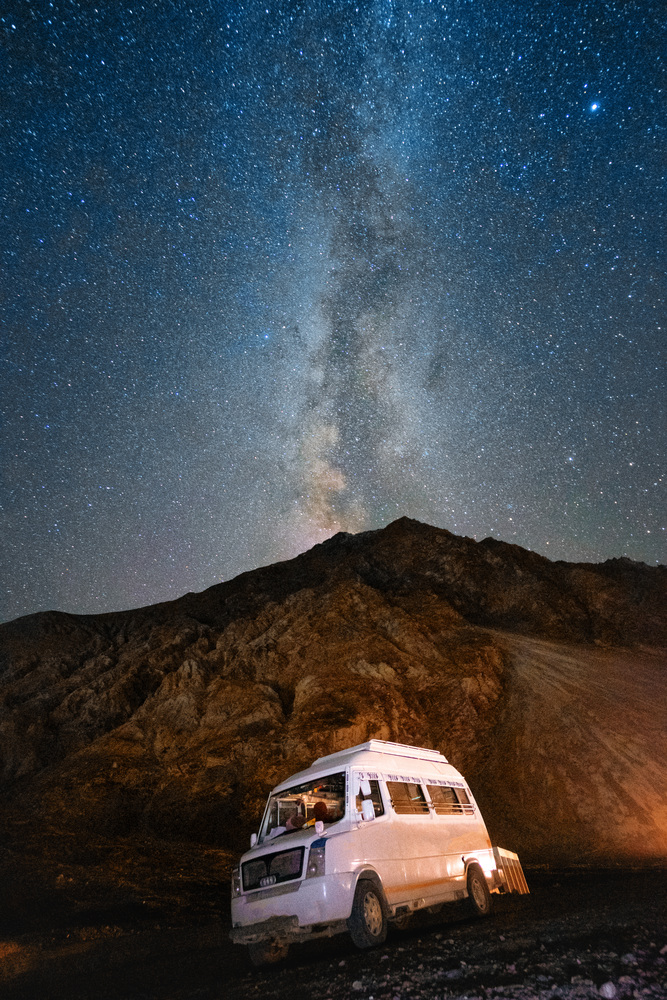 Starry night Milky Way in Ladakh India