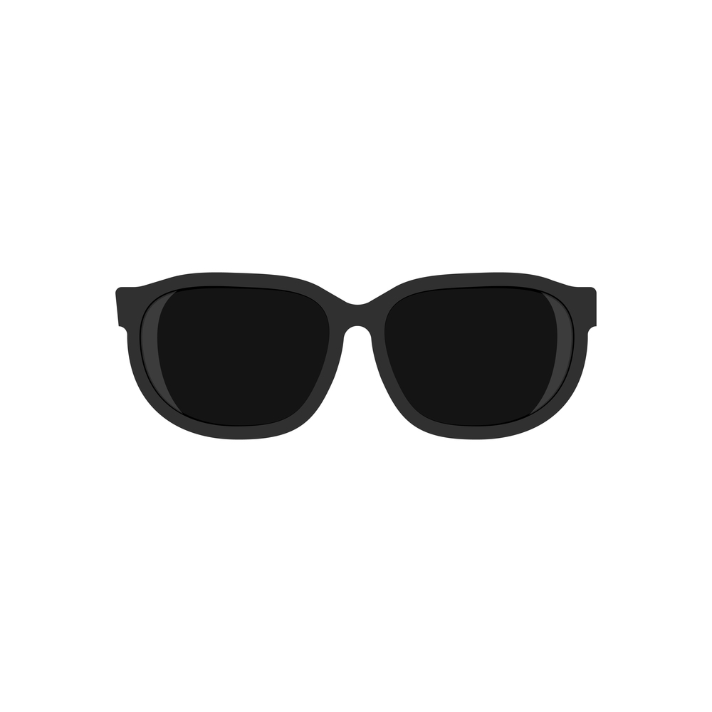Sunglasses vector icon isolated on white background. Sunglasses vector icon isolated on white