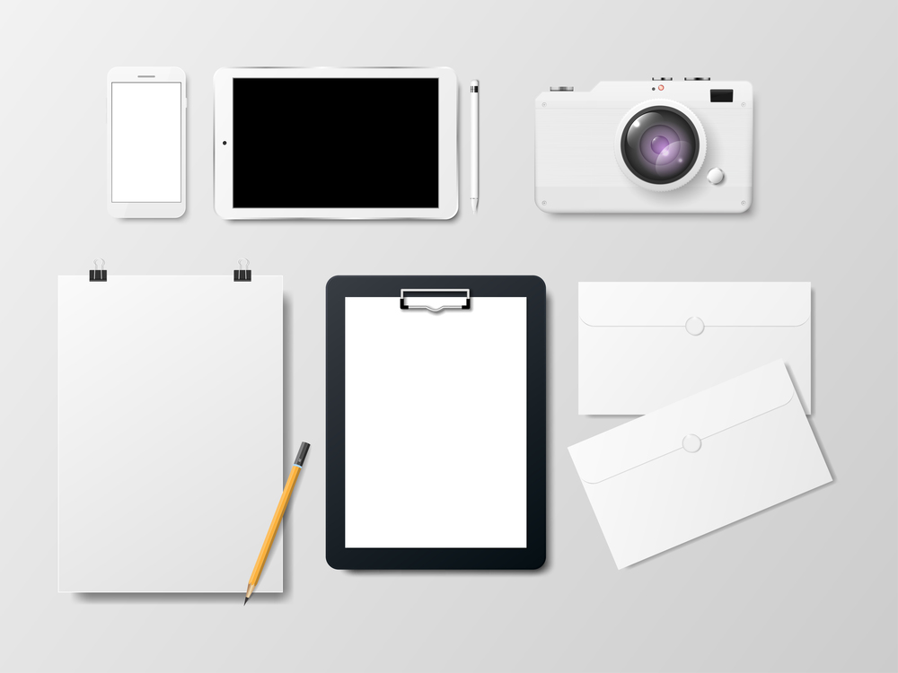 Vector mockup of business identity on a white background