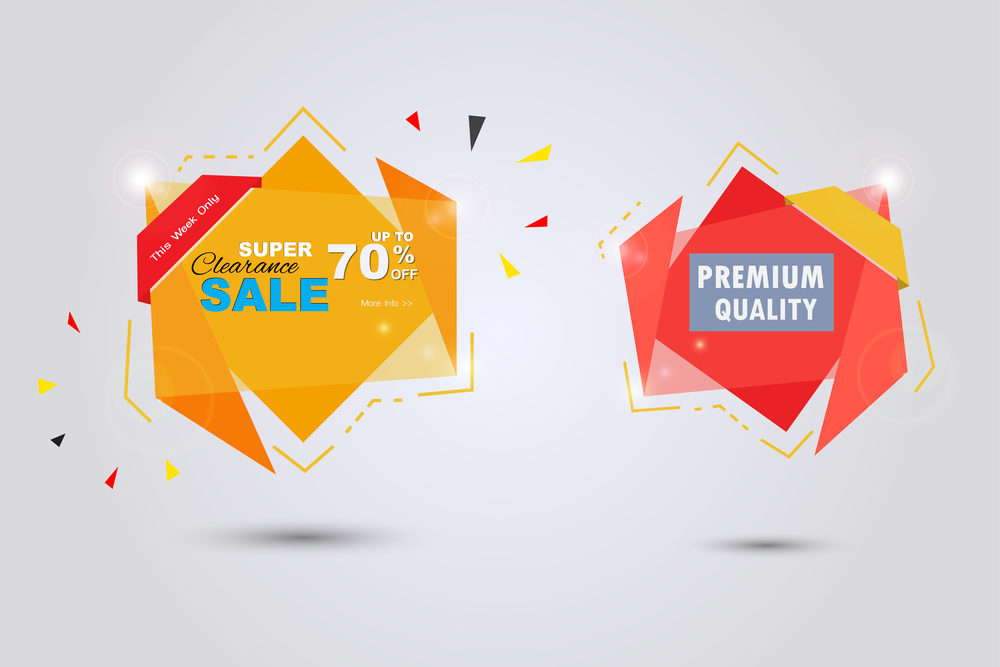 Vector Colorful labels for super sale