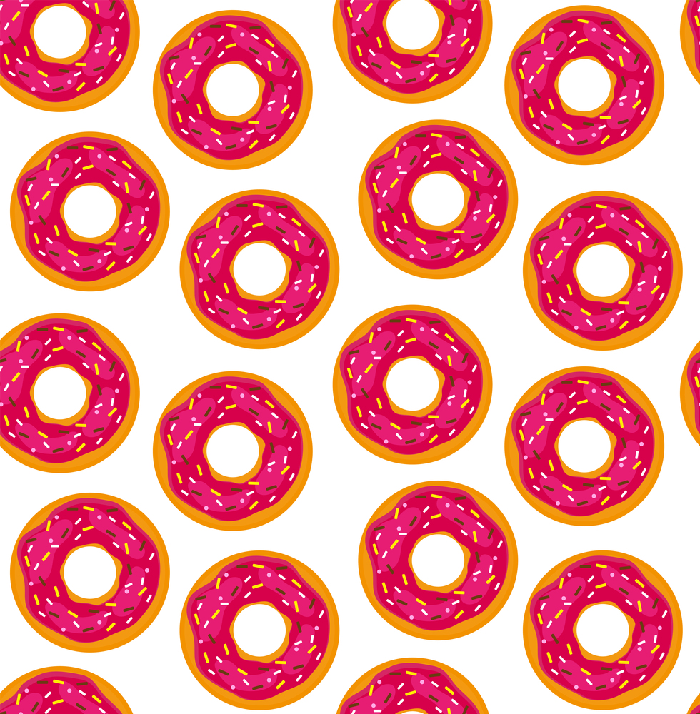 Seamless background of donuts with pastry pads illustration. Seamless background of donuts with pastry pads