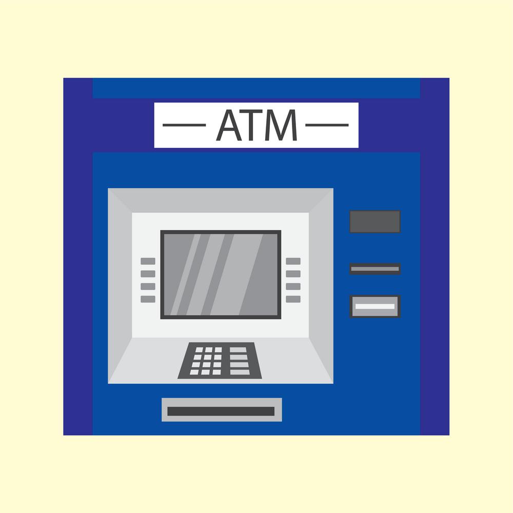 ATM,cash machine. Vector illustration