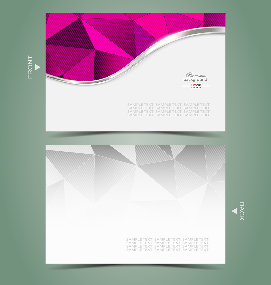 Elegant business card design template for creative tasks. 	Elegant business card design template